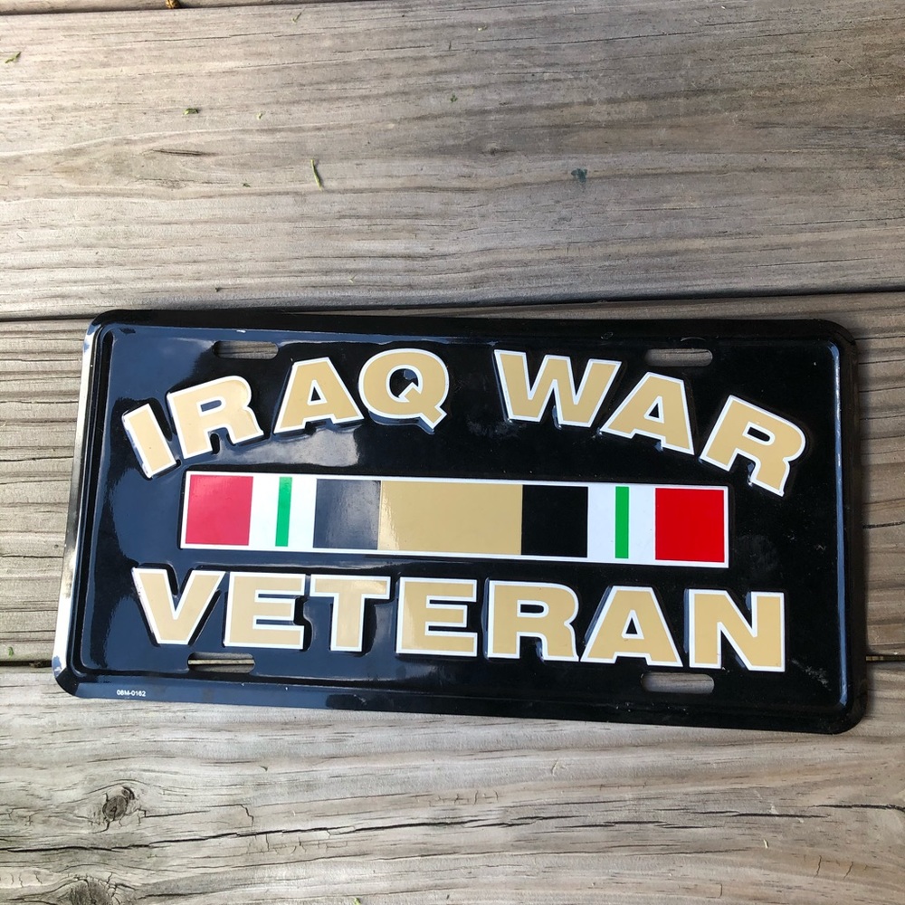 Iraq War Veteran plate
